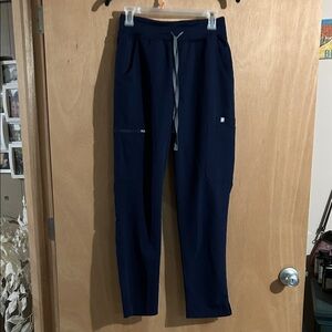 Figs Dark Blue Cargo Scrub Pants